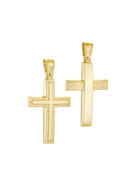 Herren Gold Kreuz 14K