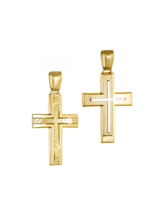 Herren Gold Kreuz 14K