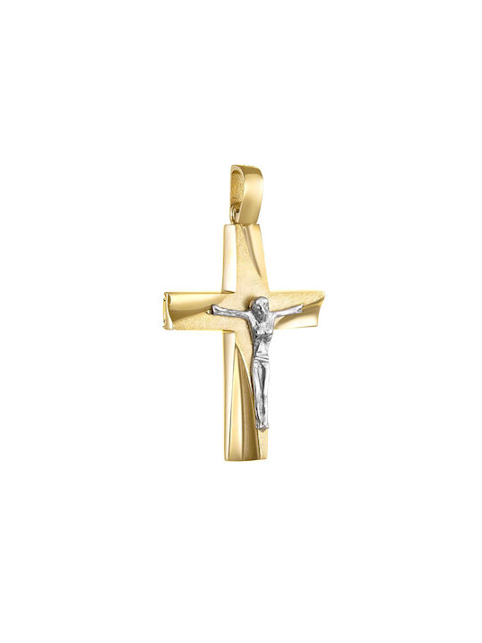 Herren Gold Kreuz 14K