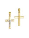 Herren Gold Kreuz 14K