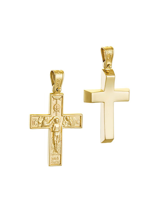 Herren Gold Kreuz 14K