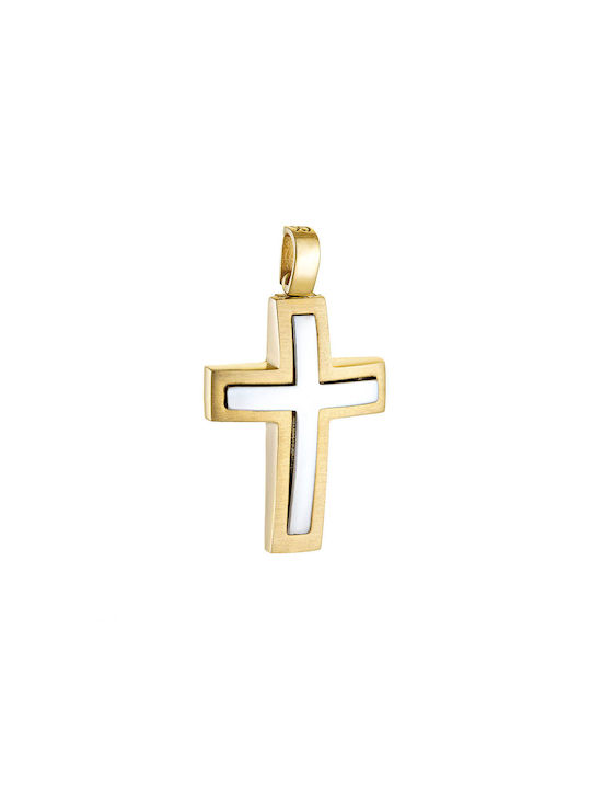 Herren Gold Kreuz 14K