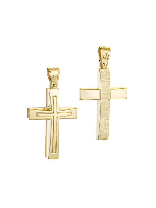 Herren Gold Kreuz 14K