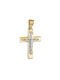 Herren Gold Kreuz 14K