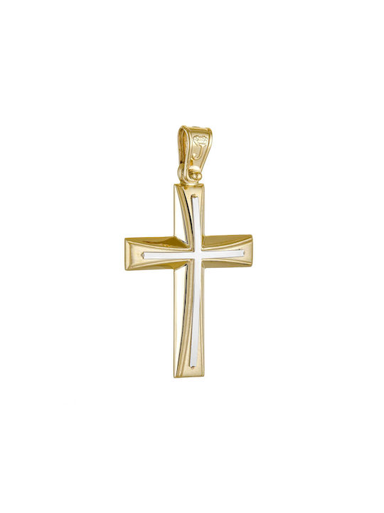 Herren Gold Kreuz 14K