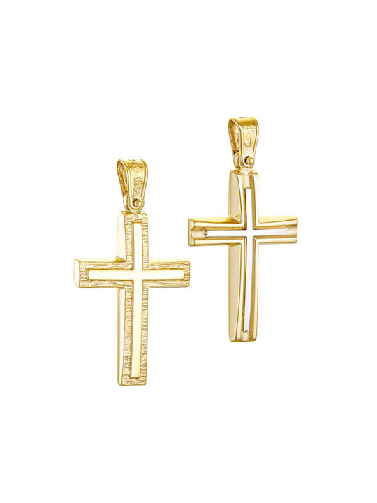 Herren Gold Kreuz 14K