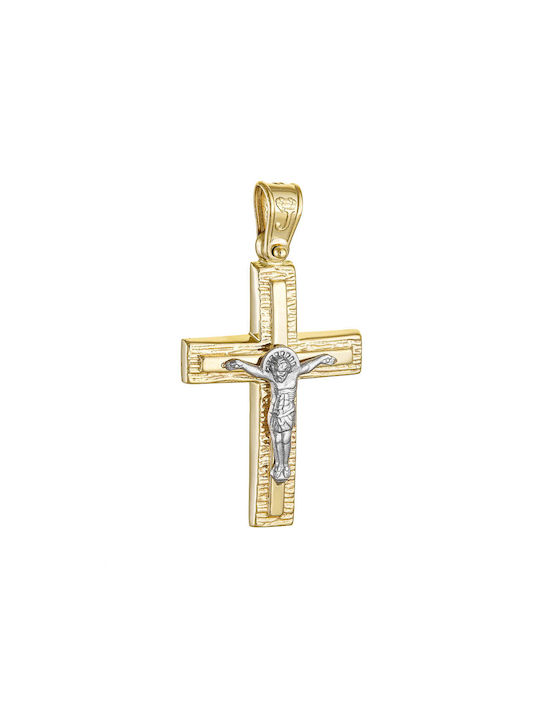 Herren Gold Kreuz 14K