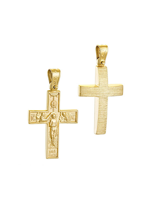 Herren Gold Kreuz 14K