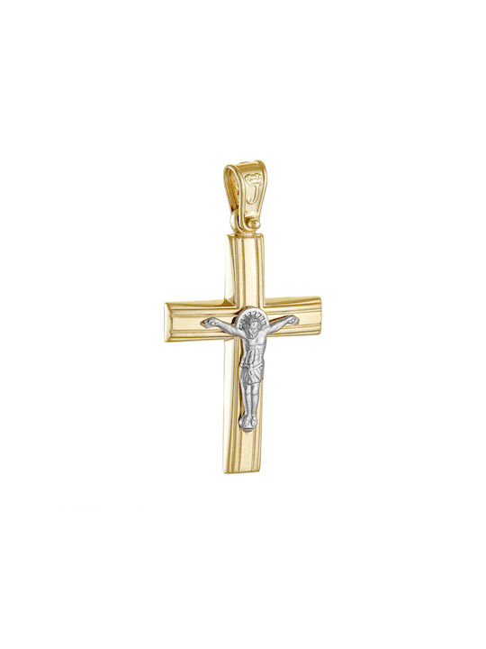 Herren Gold Kreuz 14K