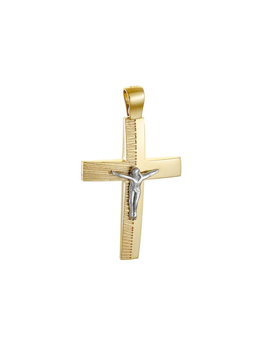 Herren Gold Kreuz 14K