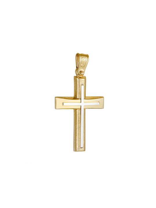 Herren Gold Kreuz 14K