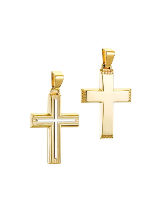 Herren Gold Kreuz 14K