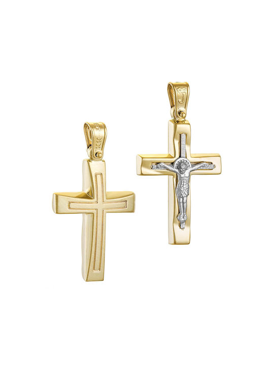 Herren Gold Kreuz 14K