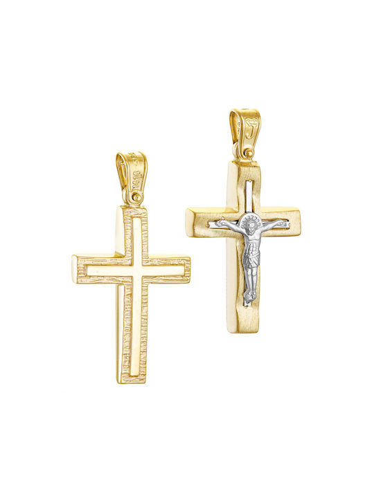 Herren Gold Kreuz 14K