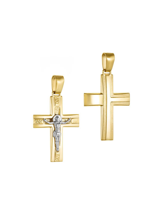 Herren Gold Kreuz 14K