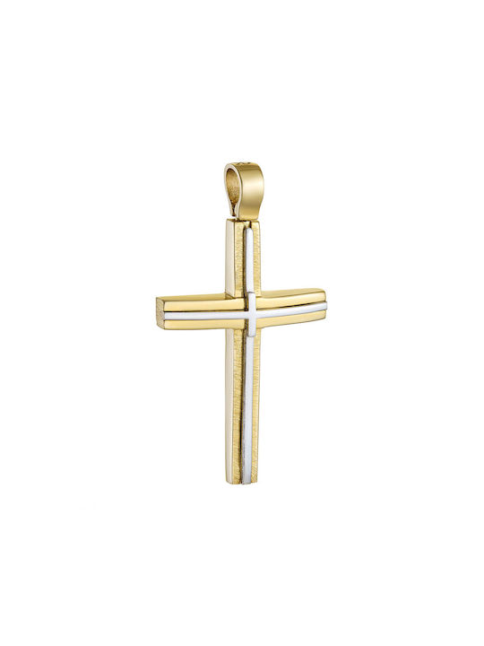 Herren Gold Kreuz 14K