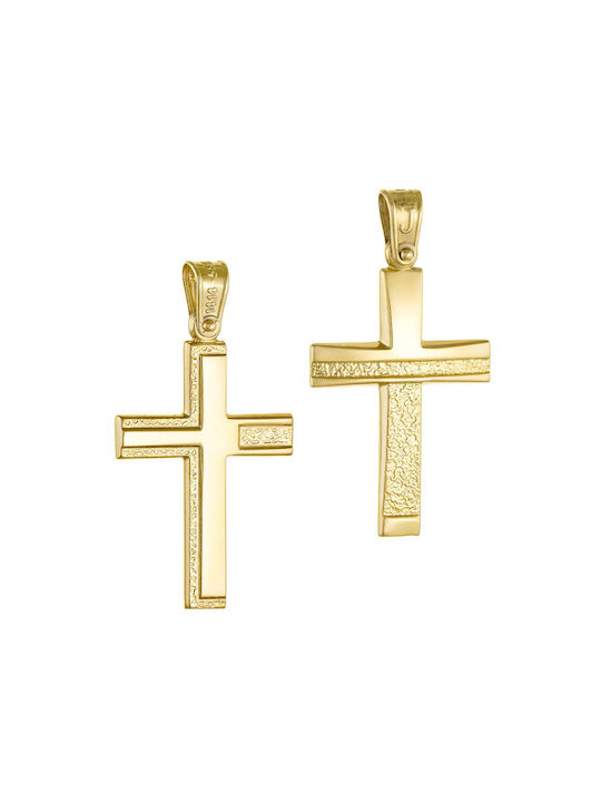 Herren Gold Kreuz 14K