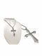 Karma Fashion Men's Cross from Steel with Chain