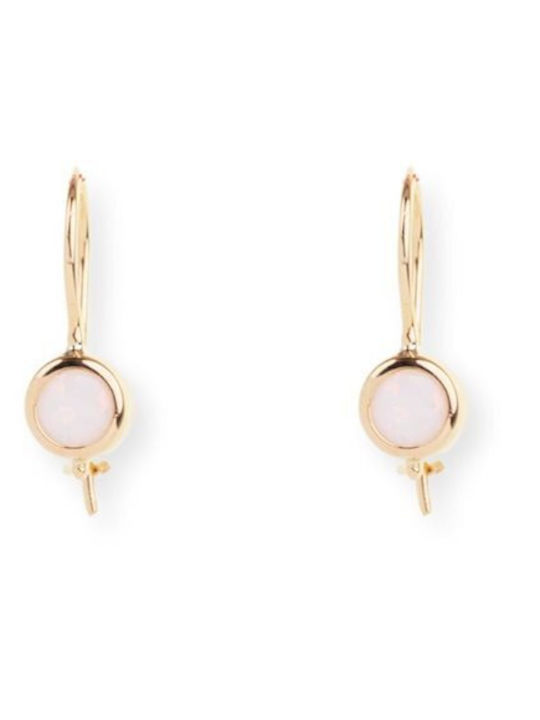 Children's Earrings 9 Carat Gold Opal Gold