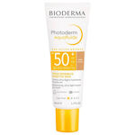 Bioderma Photoderm Aquafluide Αδιάβροχη Αντηλιακή Κρέμα Προσώπου SPF50+ με Χρώμα Golden 40ml