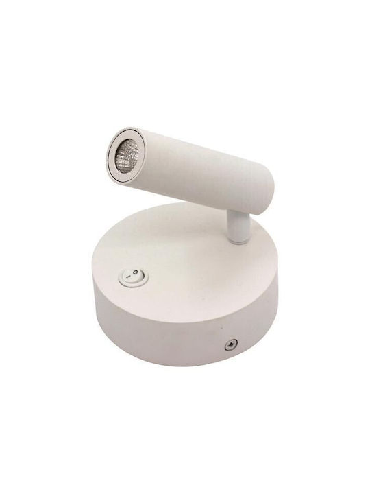 Eurolamp Μονό LED Θερμό Λευκό Σποτ σε Λευκό χρώμα