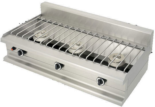 Visvardis Γκριλιέρα Υγραερίου Νερού 9.5kW με Βάση & Διαστάσεις 120x60x32cm