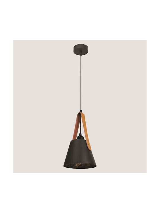 Eurolamp Pendant Light Single-Light for Socket E27 Black