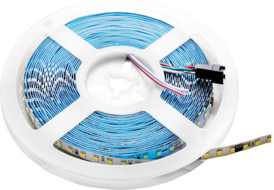Optonica Αδιάβροχη Ταινία LED 12V Φυσικό Λευκό Φως 5m Τύπου SMD2835 με Τηλεχειριστήριο