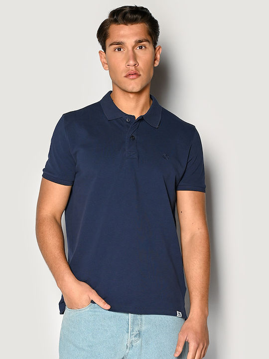 Camaro Men's Short Sleeve Blouse Polo Navy Blue