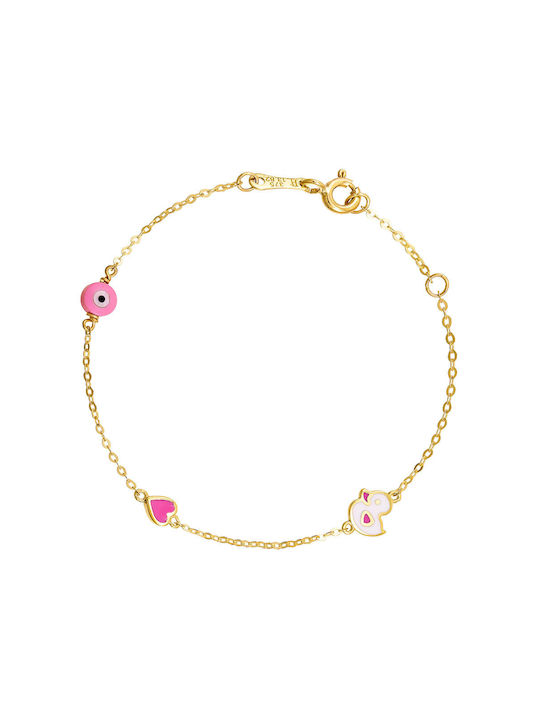 Kids Gold Bracelet 14K for Girl