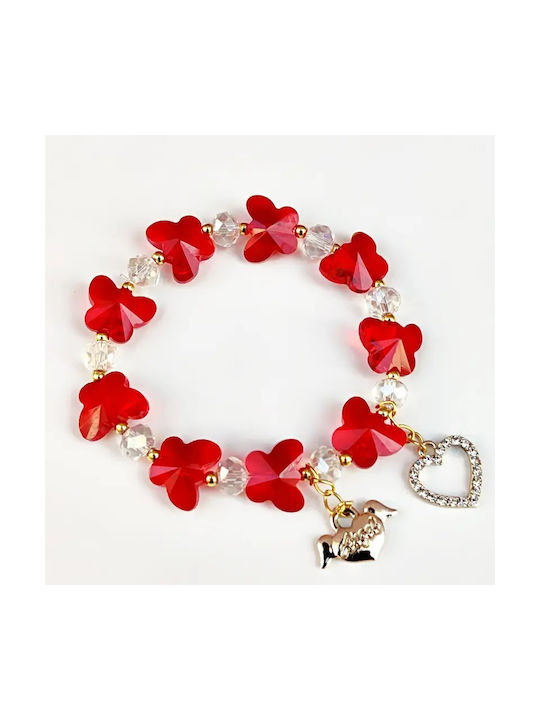 Pink Lady Kids Bracelet with Butterfly for Girl