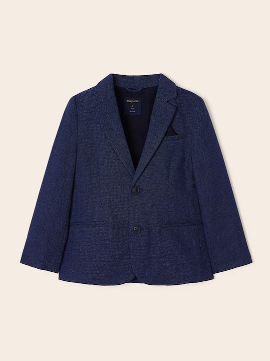 Mayoral Kids' Blazer Short Navy Blue
