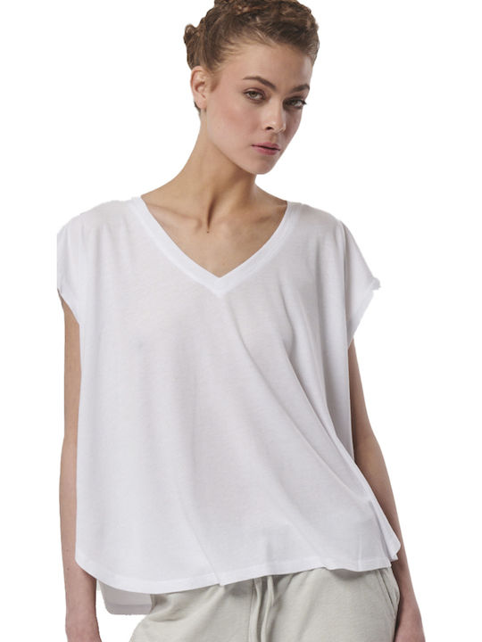 Body Action Women's Blouse Cotton Sleeveless White