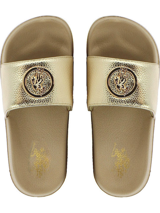 U.S. Polo Assn. Slides σε Χρυσό Χρώμα