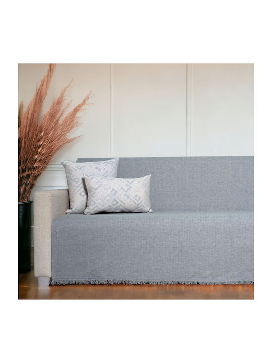 Cotone Ριχτάρι Τριθέσιου Καναπέ Max 170x300εκ. Γκρι