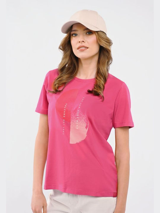 Volcano Γυναικείο T-shirt Pink