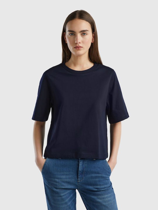 Benetton Damen T-shirt Blau