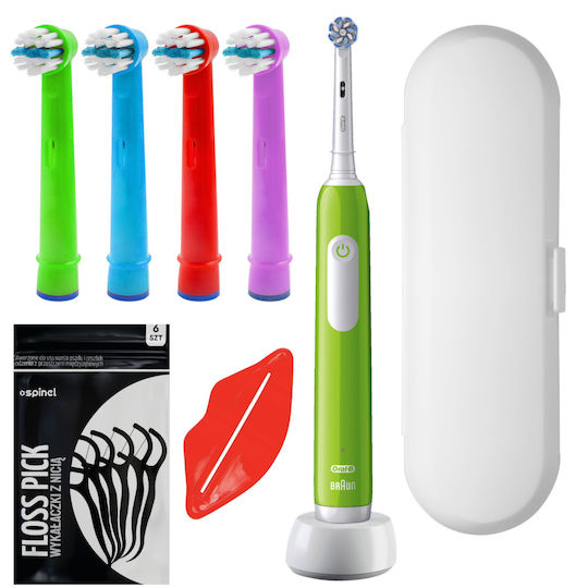 Oral-B Pro Junior Periuță De Dinți Electrică Pentru Copii Cu Cronometru Pentru 6+ Ani Cu Rezerve Și Husă De Călătorie