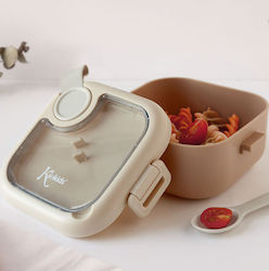 Children's Food Container Spoon 750ml Beige Kiokids 4249