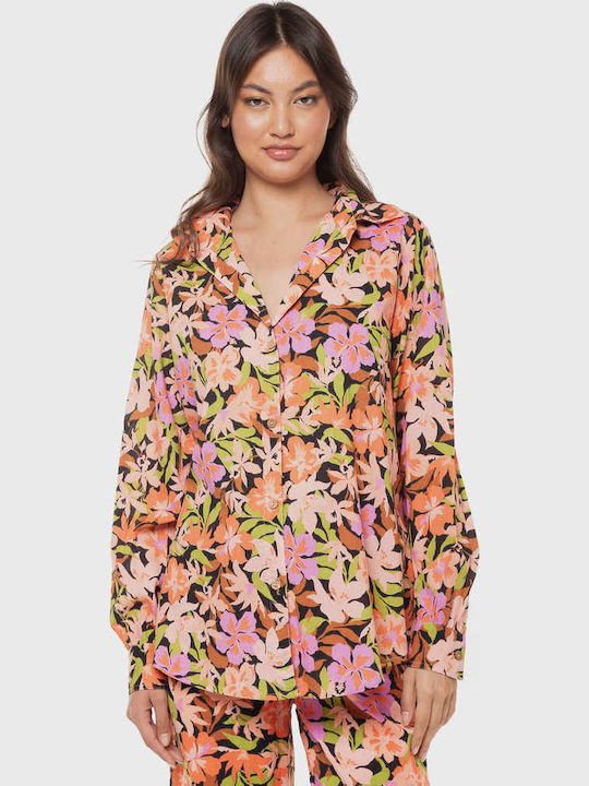 Long Sleeve Women's Shirt Floral