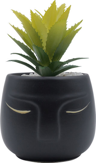 Künstliche Pflanze im Töpfchen Schwarz 19cm Uncle George