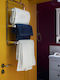 AWD Interior An Der Wand Montiertes Badezimmerregal Metallisch 42.5x22.5x70cm Grau