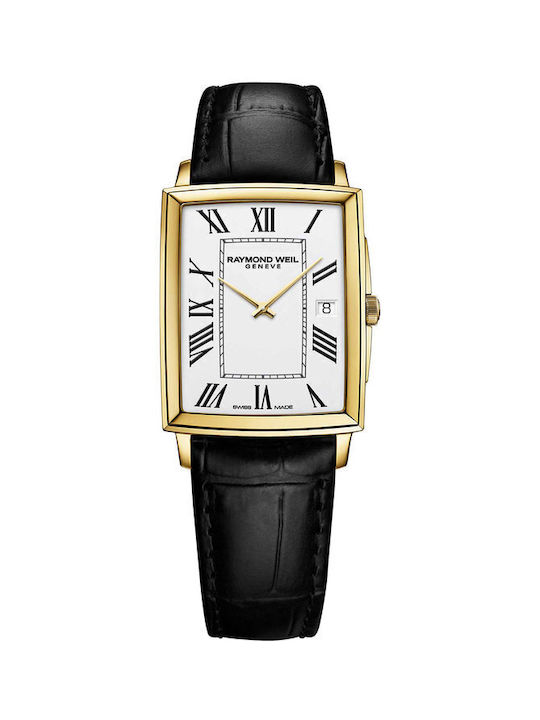 Ρολόι Raymond 5425-pc-00300 Raymond Weil Toccata Black Leather Strap Γυναικείο