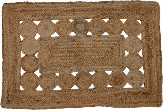 Homefit Boho 90x60cm Καλοκαιρινό από Γιούτα Καφέ Homefit Boho 90x60cm Καλοκαιρινό από Γιούτα Καφέ