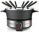 Taurus Electric Stainless Steel Fondue Pot Black 15.9x24.1cm