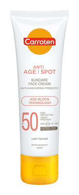 Carroten Anti Age Spot Textură ușoară Rezistentă la apă Crema protectie solara Cremă SPF50 50ml