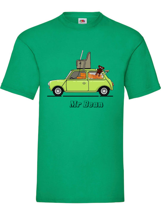 Fruit of the Loom Mr Bean T-shirt Grün Baumwolle