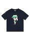 Karl Lagerfeld Kids Blouse Short Sleeve Blue Navy