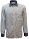 Long-sleeved Cotton Shirt Striped White