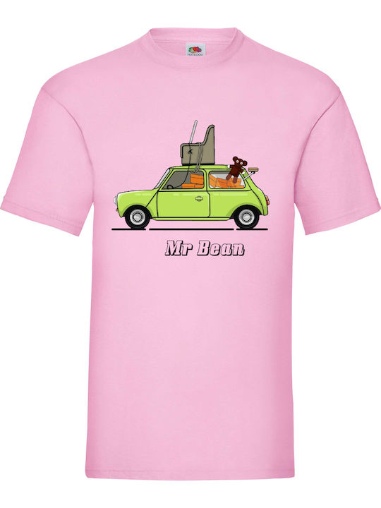 Fruit of the Loom Mr Bean T-shirt Rosa Baumwolle